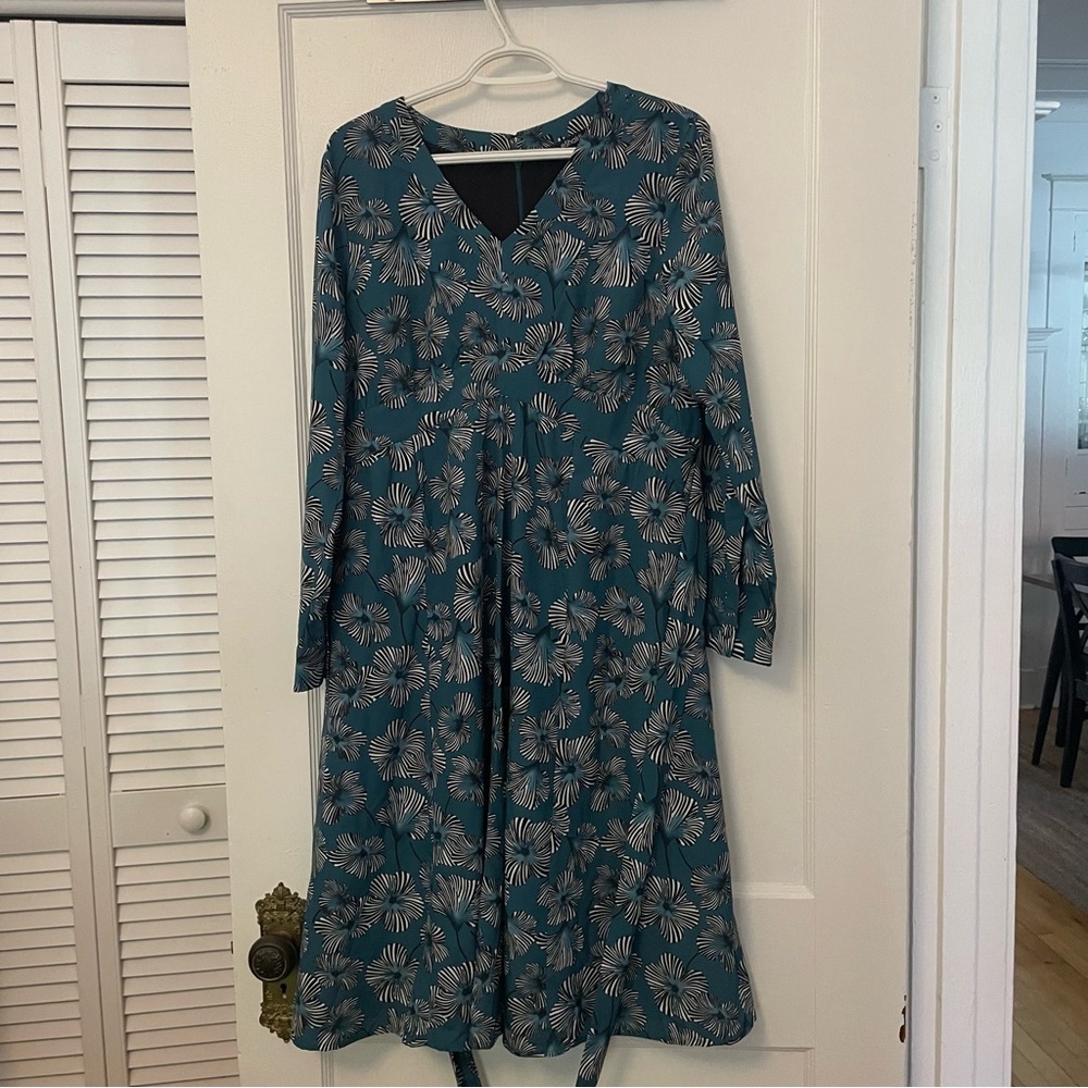 EShakti Floral Teal Dress size 12 US